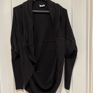 Black shawl sweater